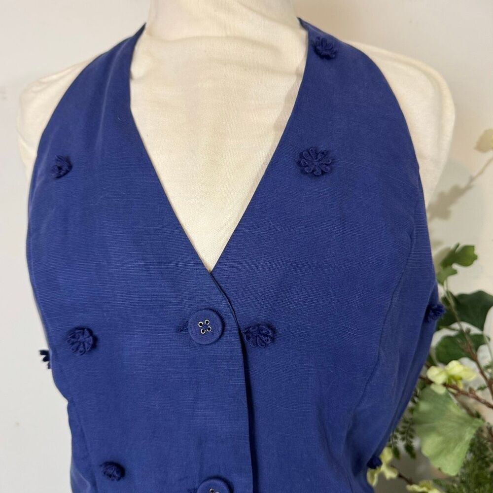 Anthropologie Maeve Linen Blend Halter Vest | M petite | new NWT “ - Picture 3 of 16